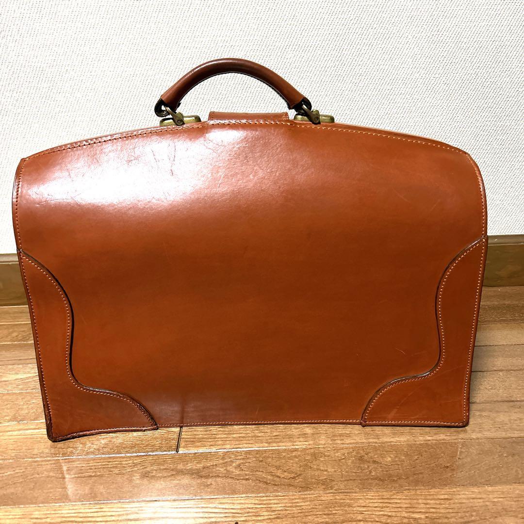 ダレスバッグ　牛革　ドクターズバッグ　ブラウン　革工房DEO