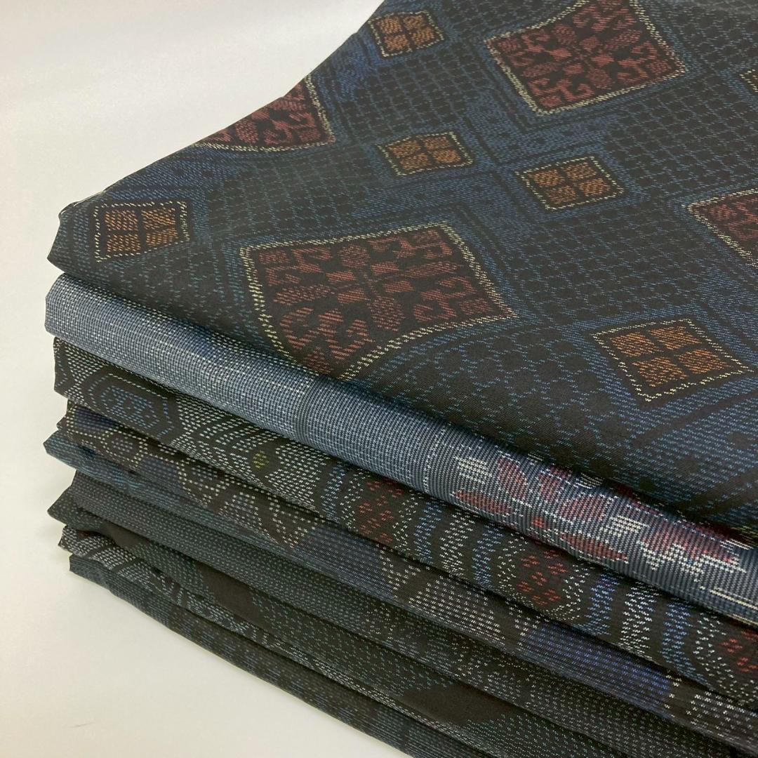 KK925 大島紬 9枚 着物まとめ売り 着用 リメイク 大量セット