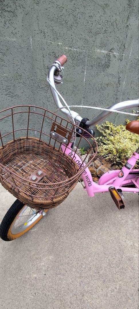 子供用自転車 ピンク バスケット付き　16インチ