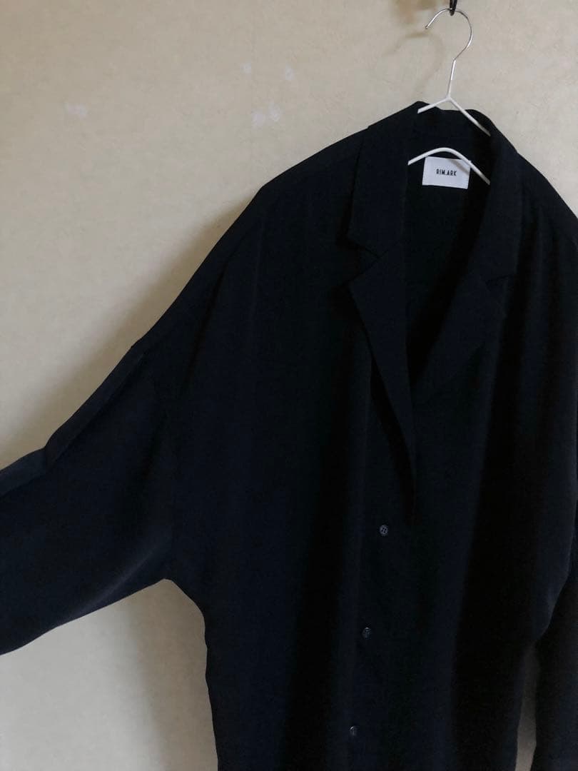 RIM.ARK リムアーク ロングライトシャツジャケット　ネイビー