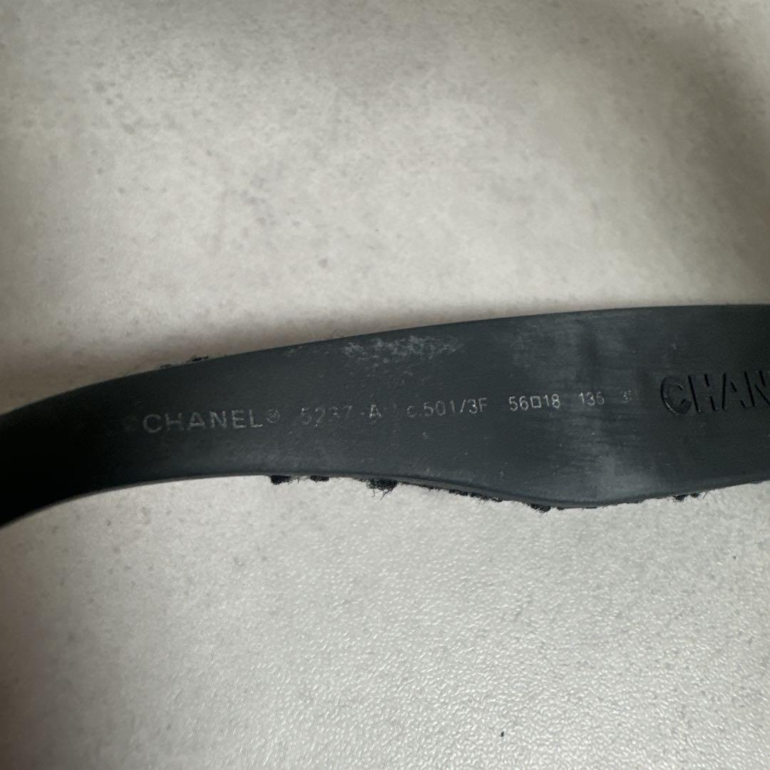 CHANEL シャネル ツイード サングラス ココマーク ロゴ金具 ケース付き