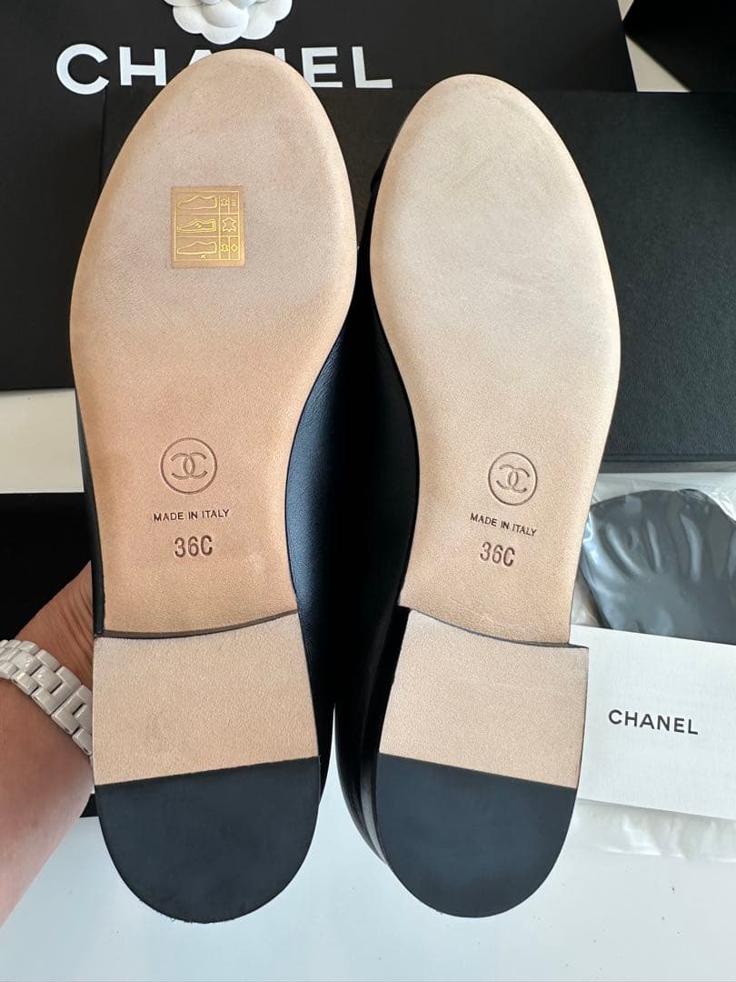 ADG 　CHANEL バレエシューズ ブラック 36C