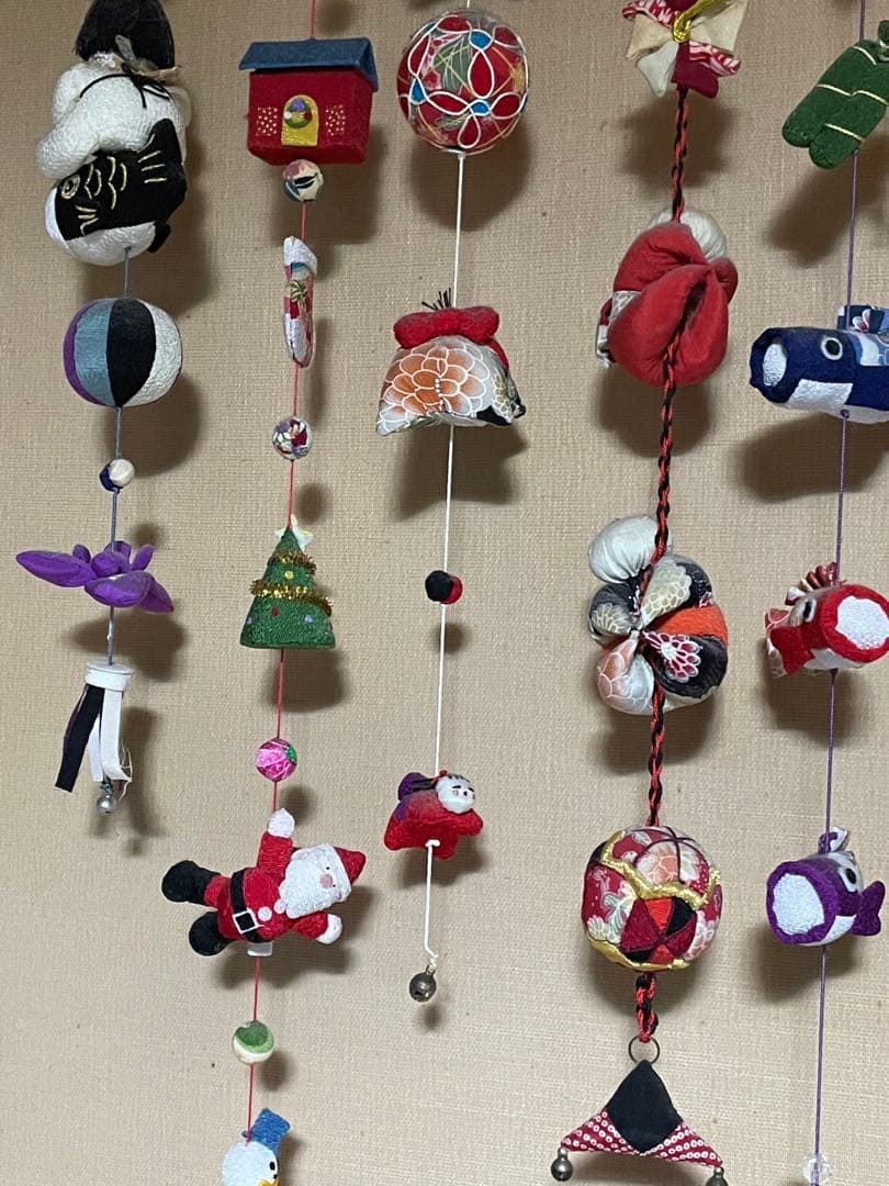 京都　ちりめん細工、吊るし飾り