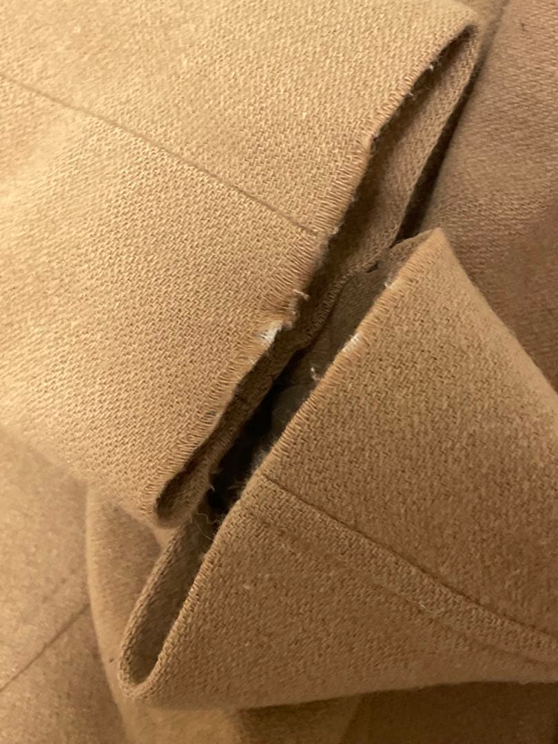 バーバリー　ノバチェック　ウール　コート　ロゴ刺繍