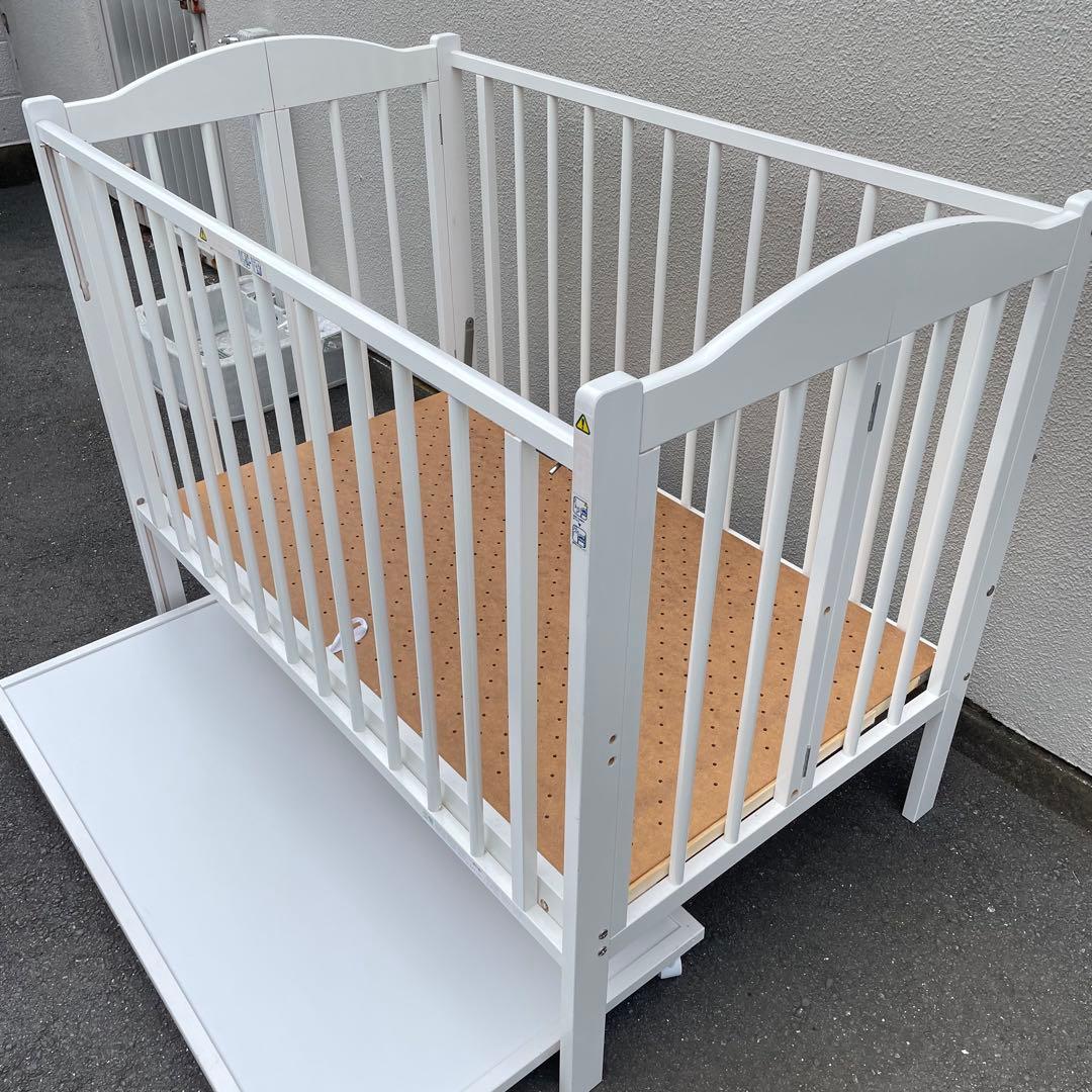 【美品・送料込】ワンタッチハイベッド パル 石崎家具 日本製 ベビーベッド