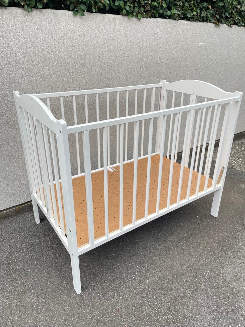 【美品・送料込】ワンタッチハイベッド パル 石崎家具 日本製 ベビーベッド