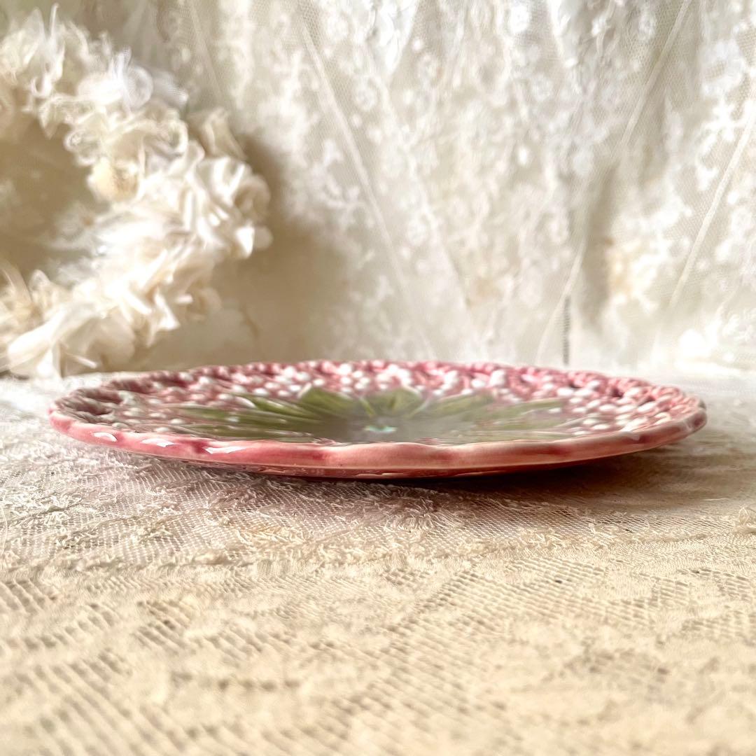 すずらんプレートピンク　ヴィレロイ＆ボッホ　バルボティーヌ検フランスアンティーク