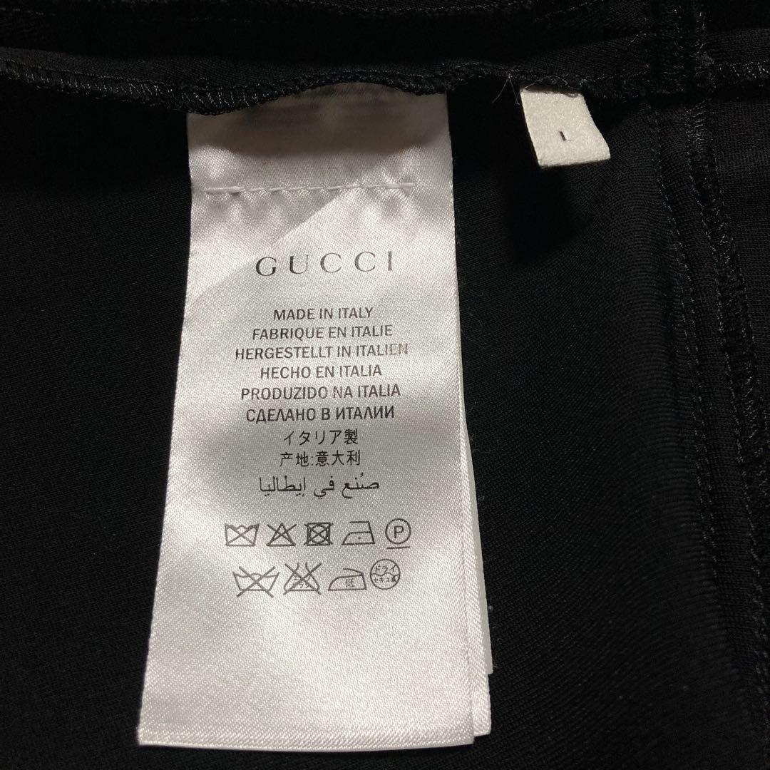 現行タグ★GUCCI グッチ ジャージーワンピース シェリーライン ボウタイ L