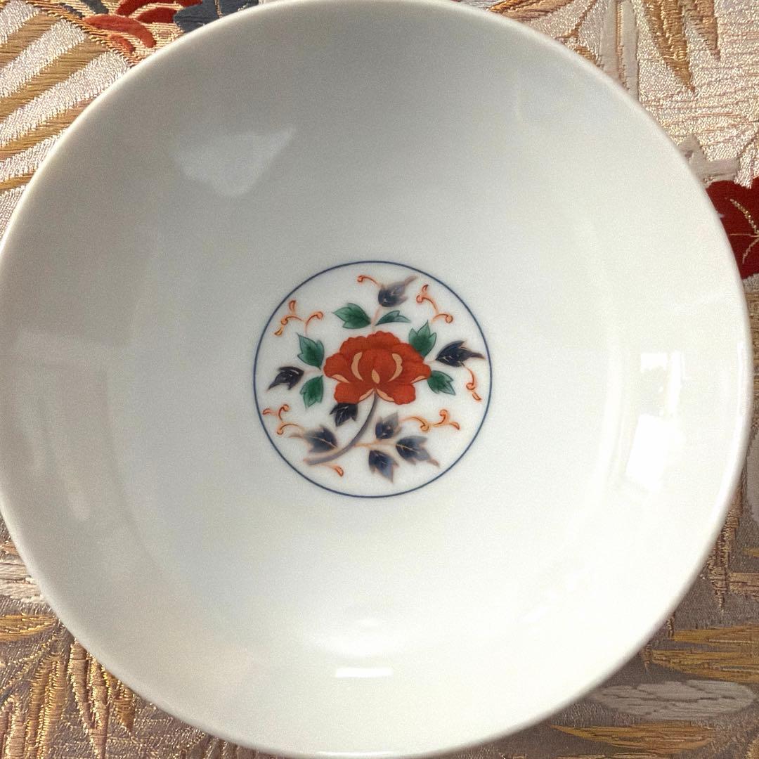 美品　南山蓋付き金彩小丼　希少　椿　金箔お椀　 各５客揃い　No.5-4