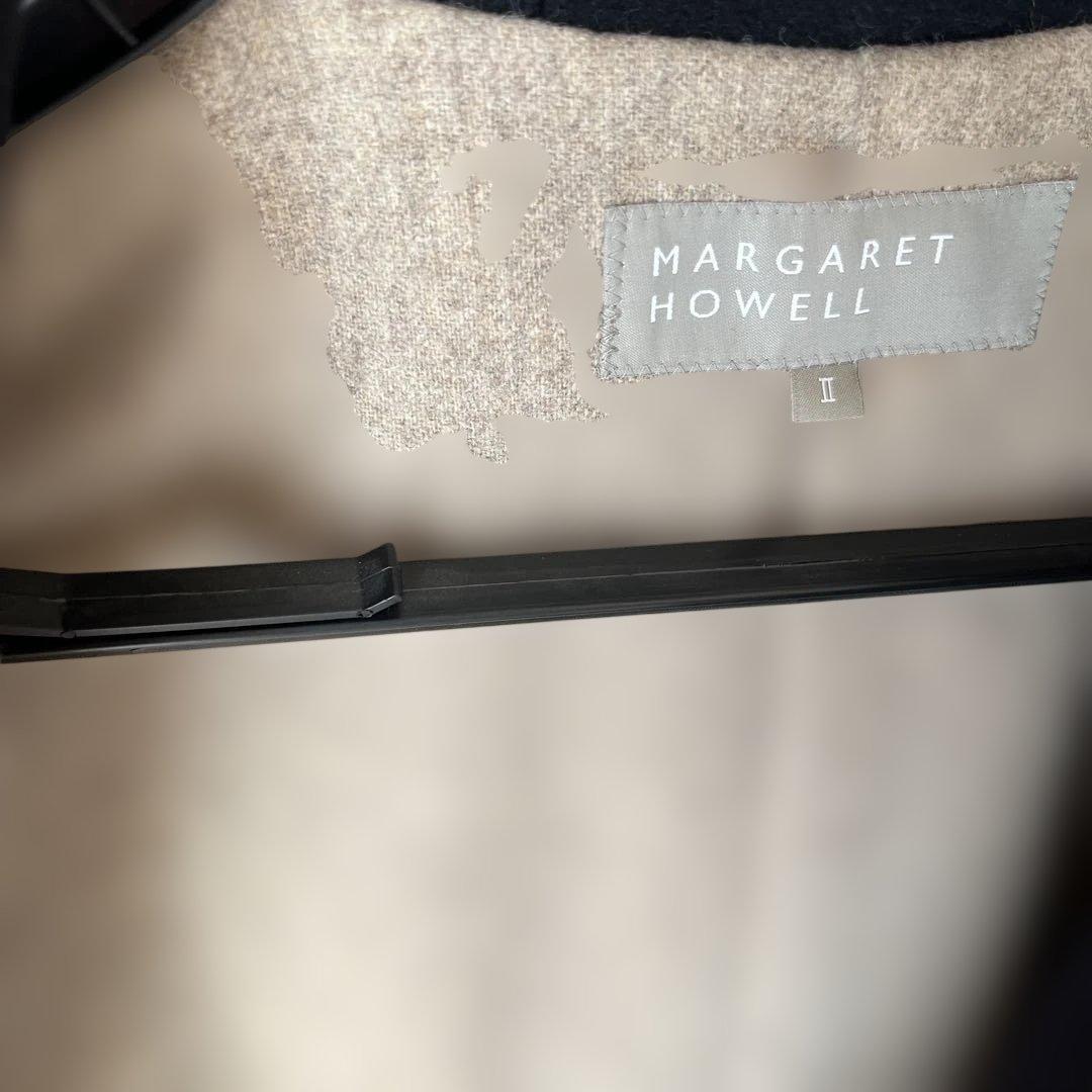 MARGARET HOWELL ブラック ウールピーコート