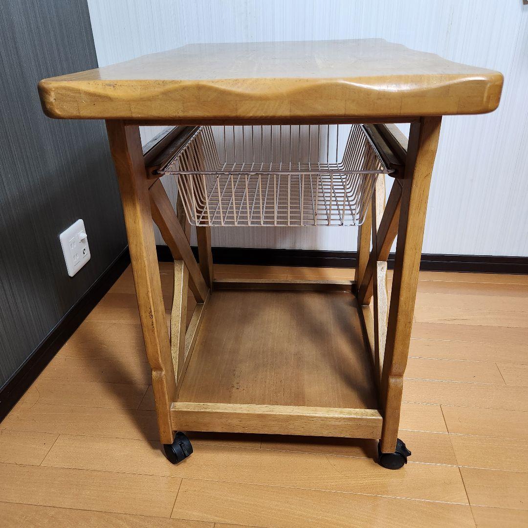 カゴ付き karimoku カリモク RUSTIC ルスティック ワゴンテーブル