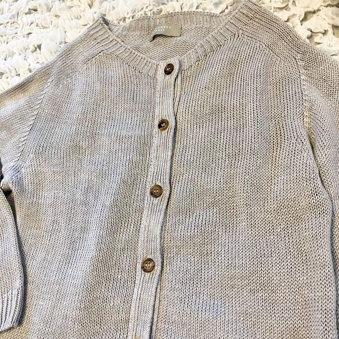 MARGARET HOWELL マーガレットハウエル長袖リネン100%カーディガ