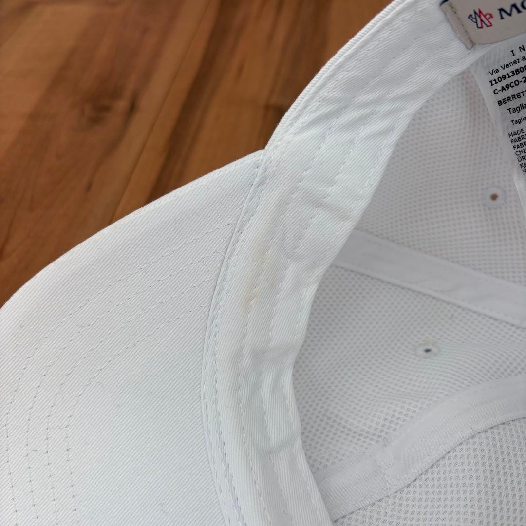 MONCLER キャップ　ホワイト