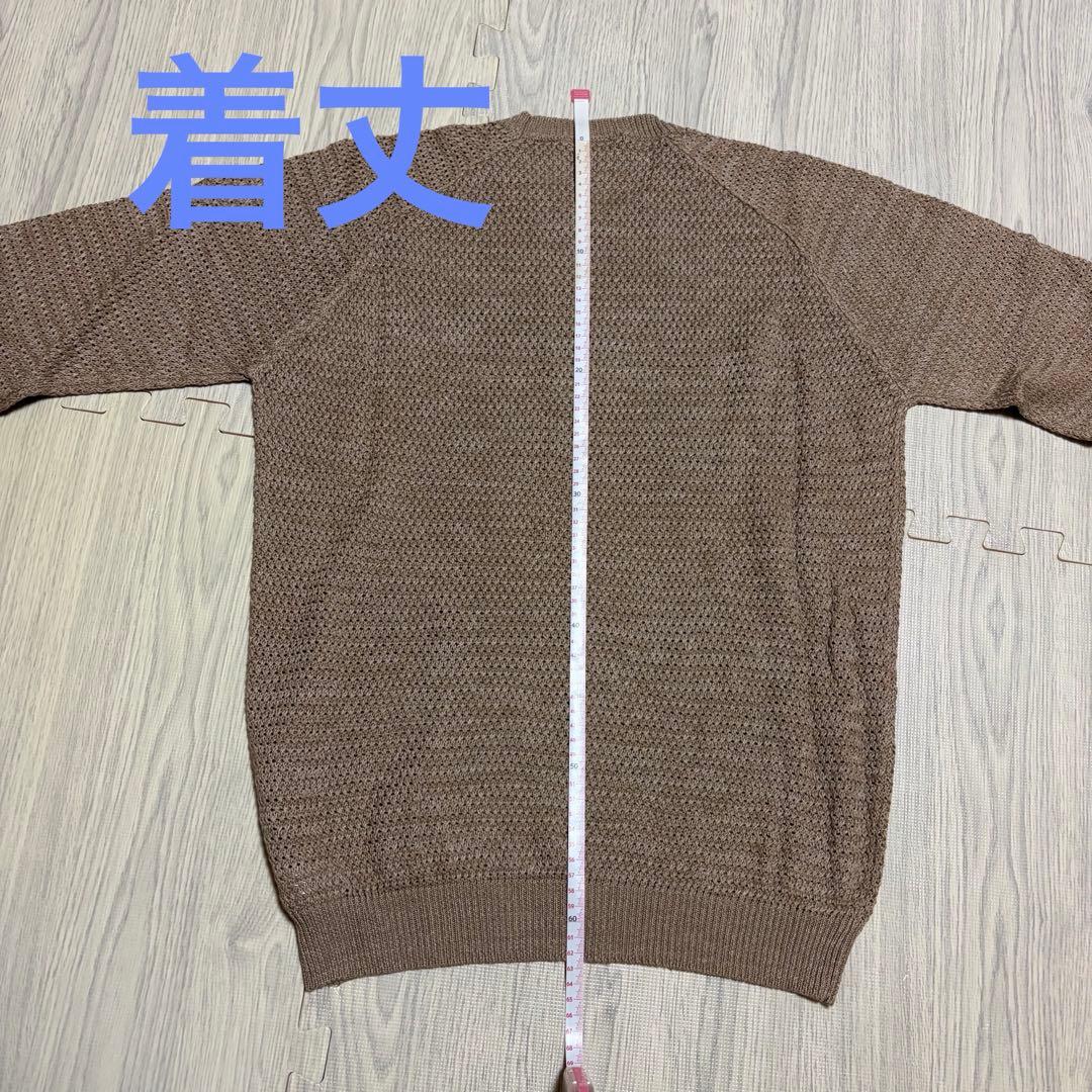 ザノーネ 綿麻混合ニット セーター 濃いめのベージュ サイズ50 スローウェア