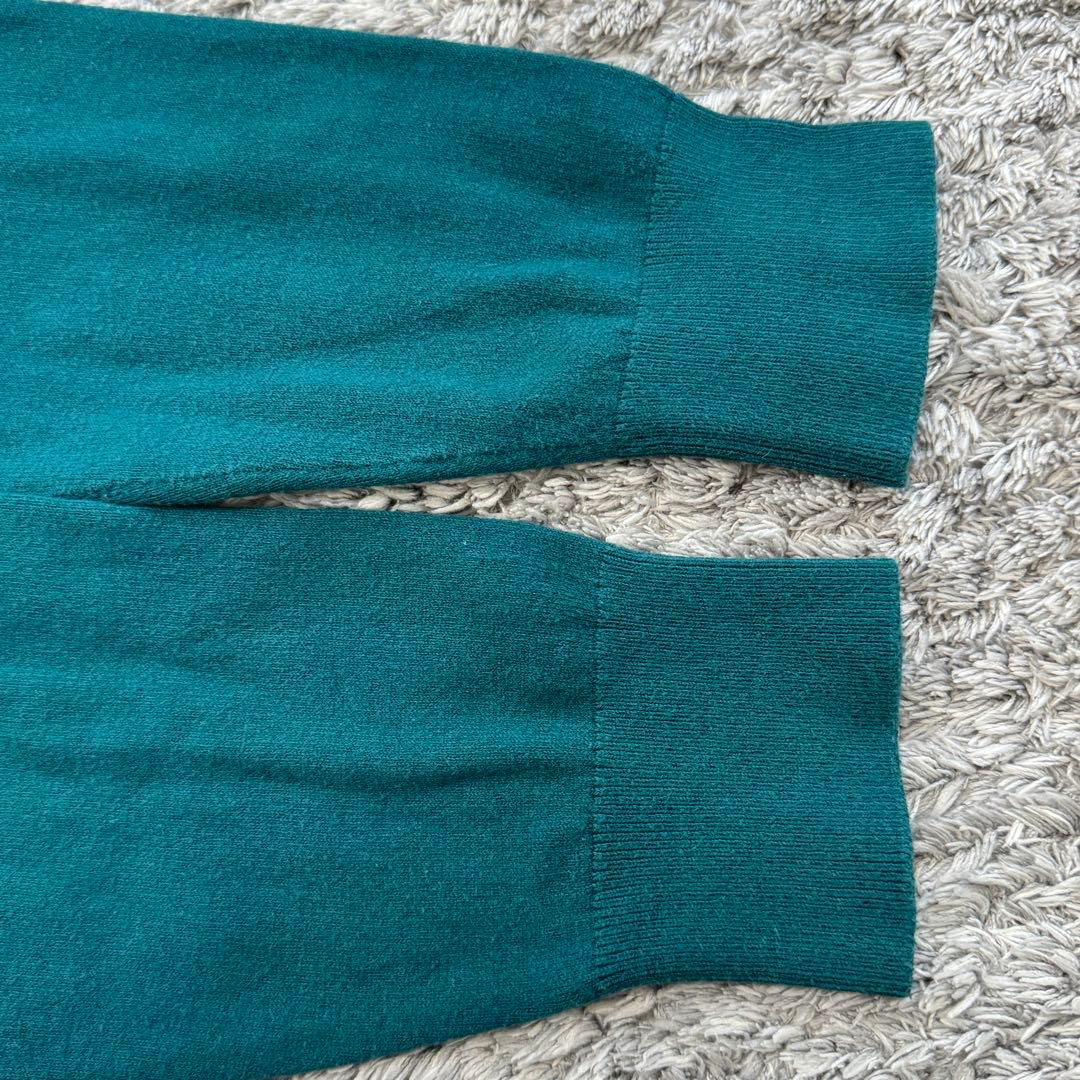 パーリーゲイツ【2】緑系 ロゴ入り タートルネック 長袖ニット 春秋 綿混み