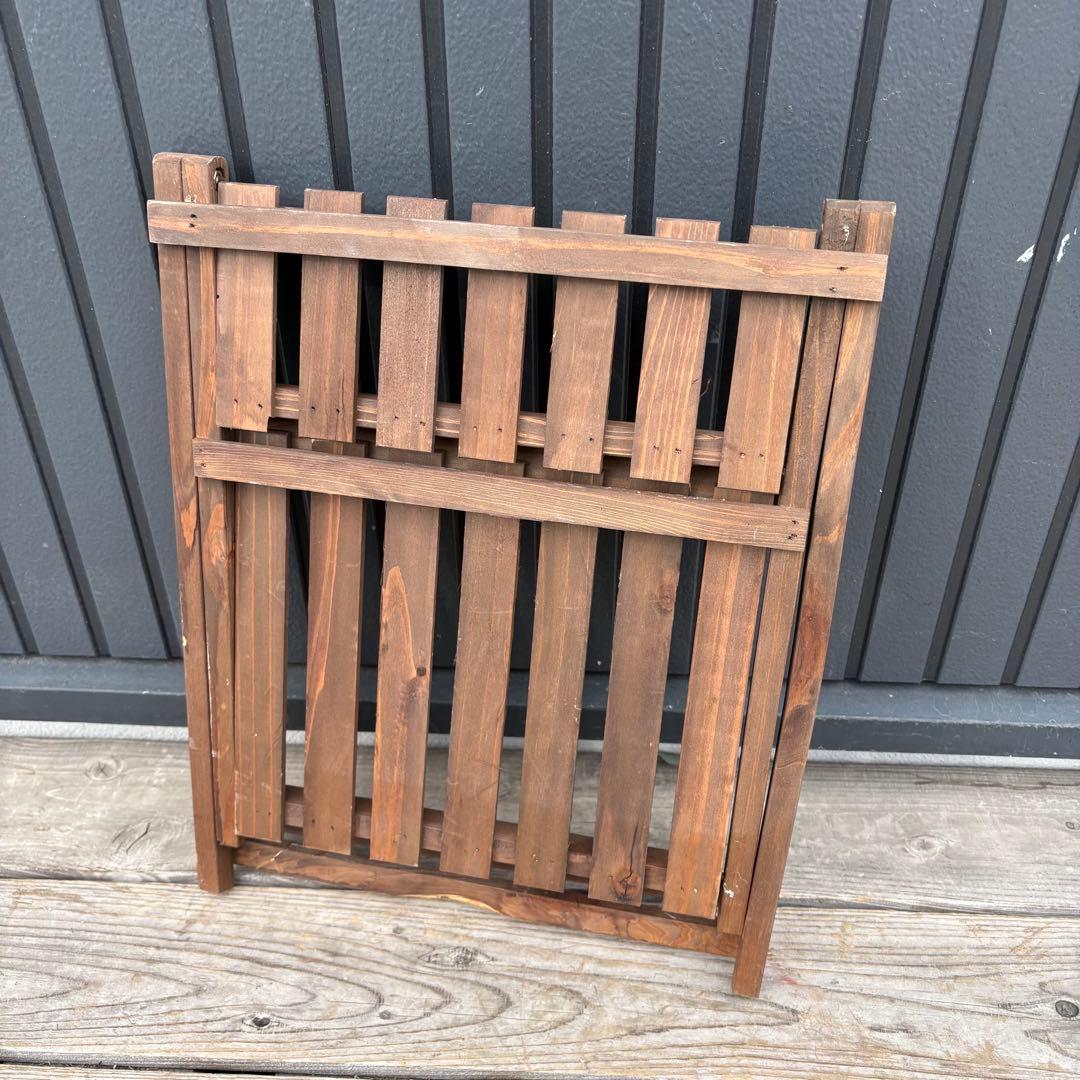 【北欧レトロ】無垢材 木製 折りたたみラック 飾り棚 2段 昭和レトロ 古道具