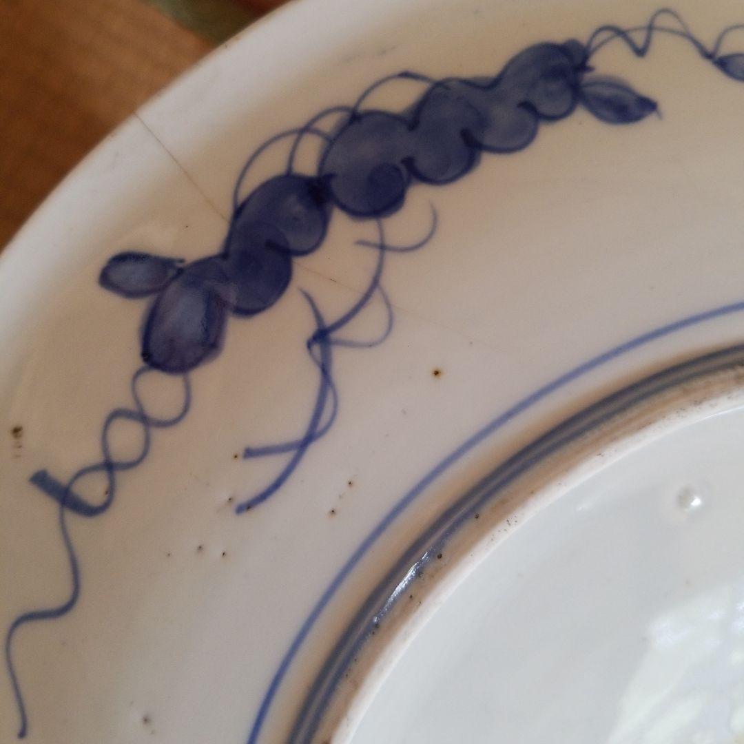 絵皿　朝顔　夏風景　骨董品　稀少！