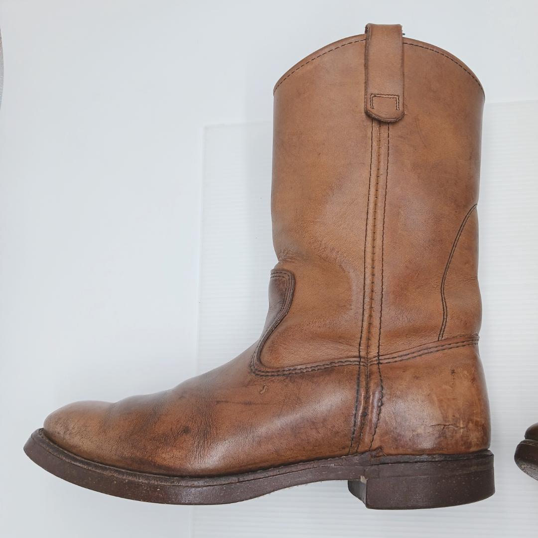 希少 80s 8D ペコス REDWING ビンテージ 柿色 プリント羽 コルク