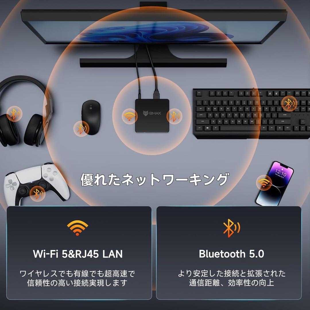 【ミニpc Intel N4000搭載 高コスパ】DDR4 8GB+128GB