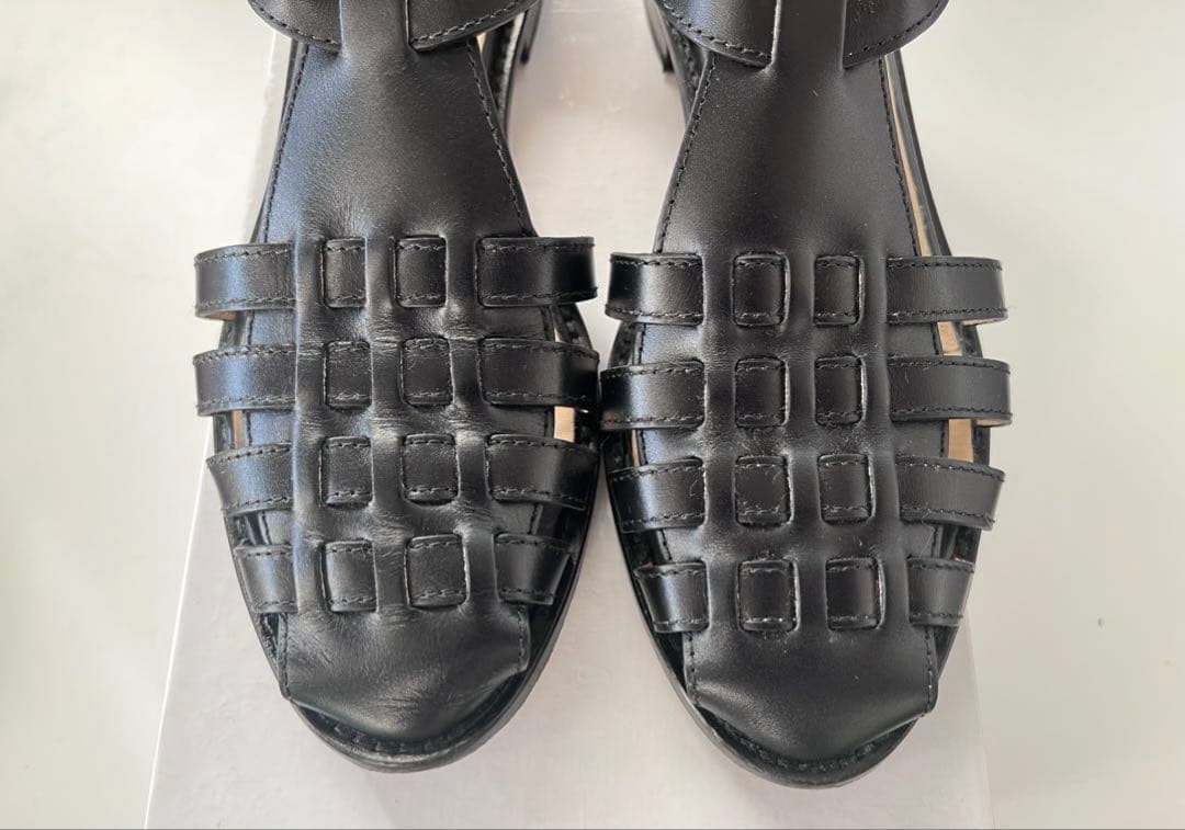 Steven Alan スティーブン アラン　レザー メッシュ サンダル 35