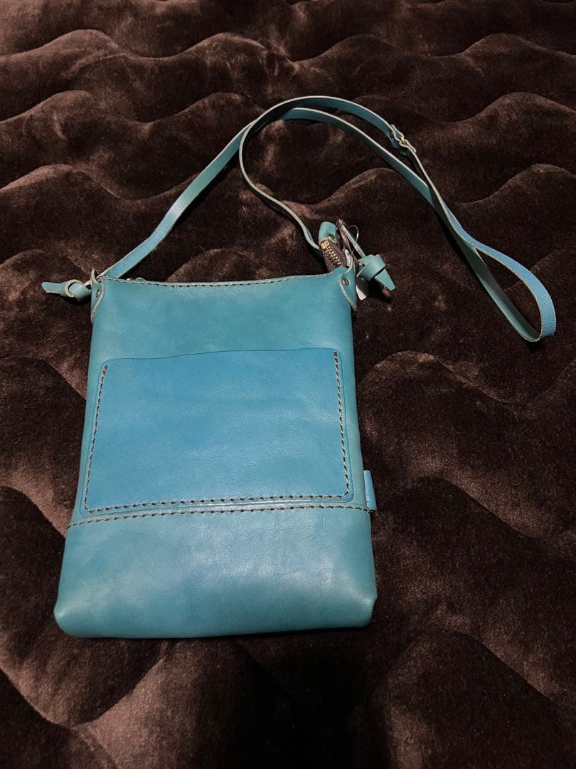 HERZ ショルダーポシェット 特別仕様 セルリアンブルー 限定革 本革