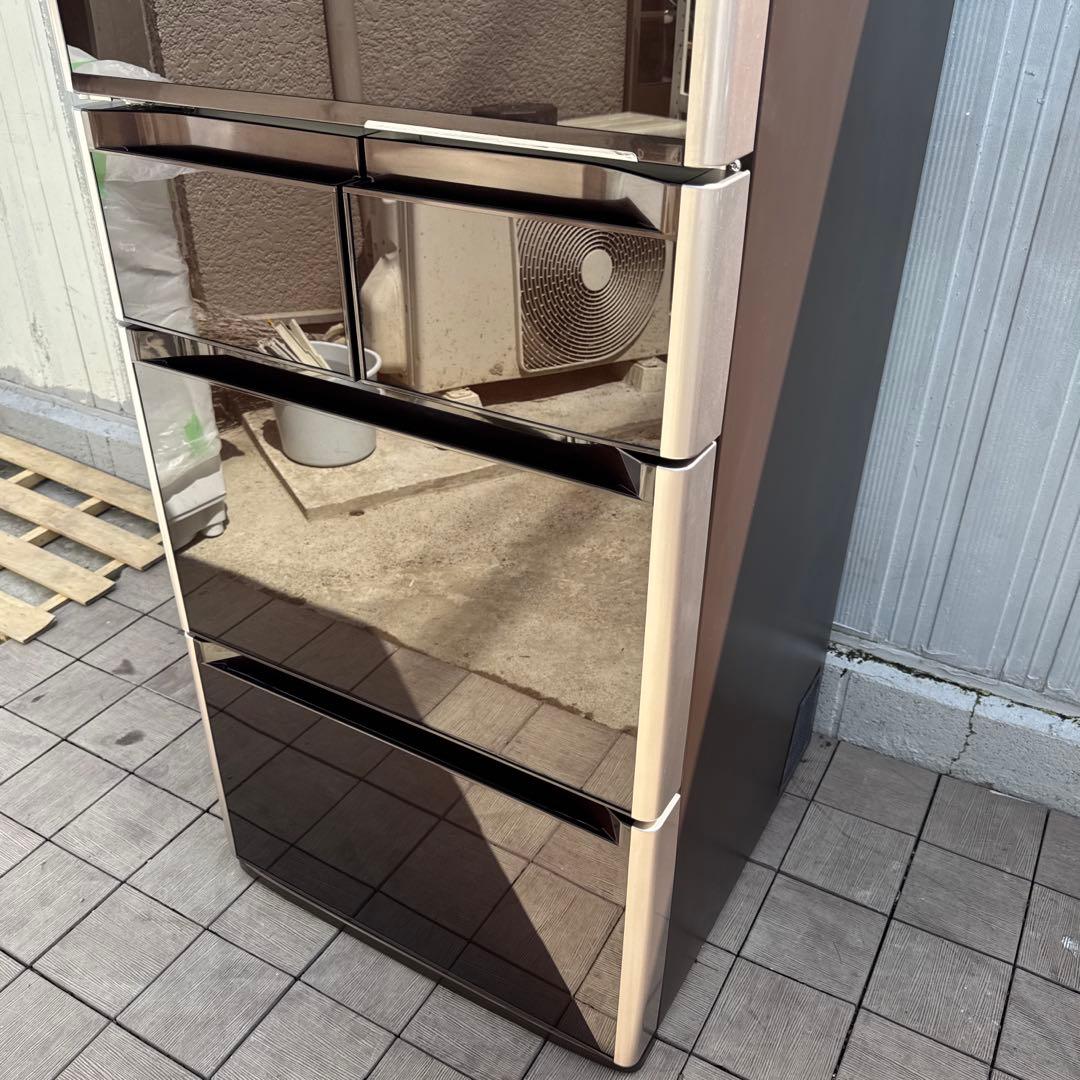 送料込 日立 真空チルド 5ドア冷蔵庫 415L クリスタルブラウン