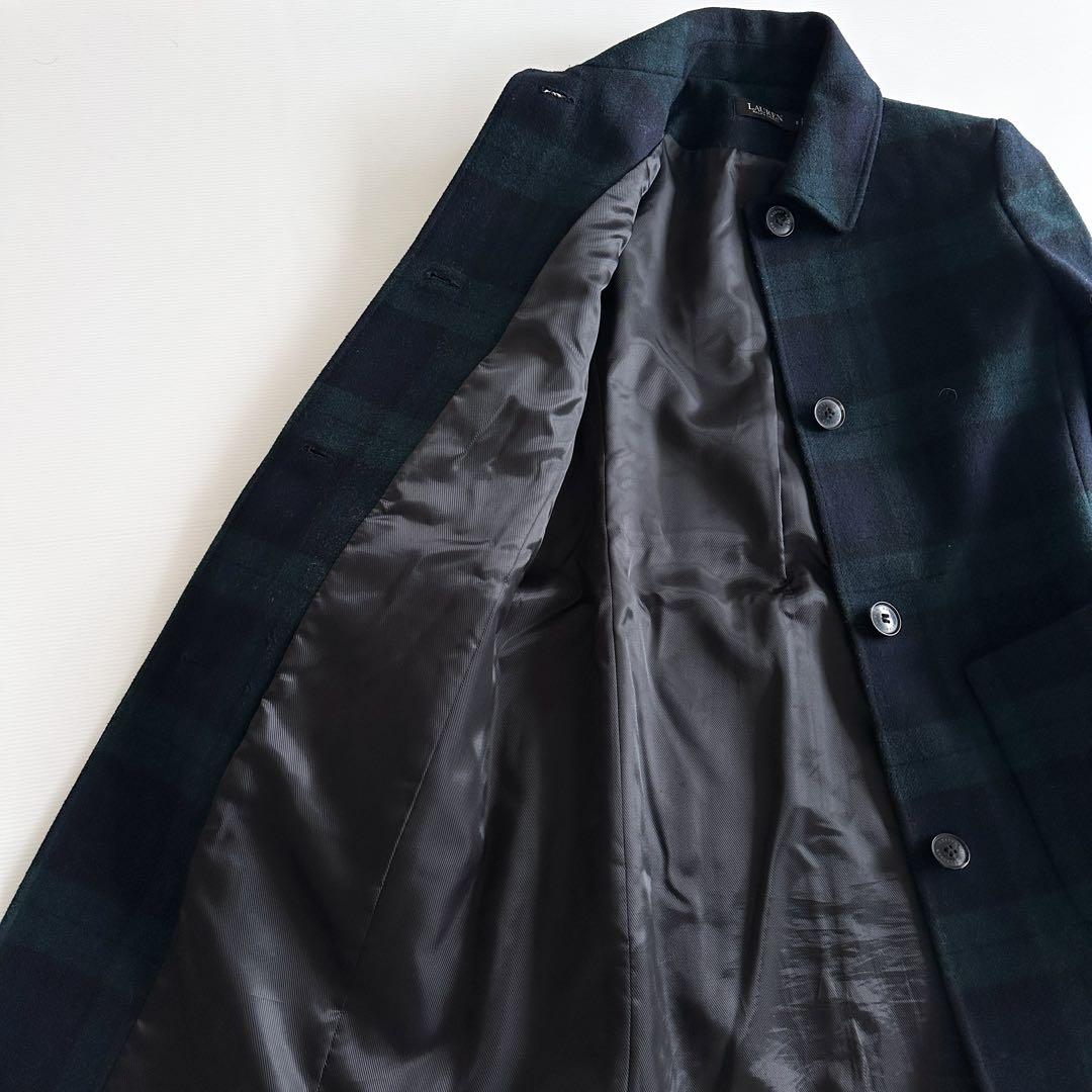 ローレン ラルフローレン / ブラックウォッチ ロングコートチェック ウール