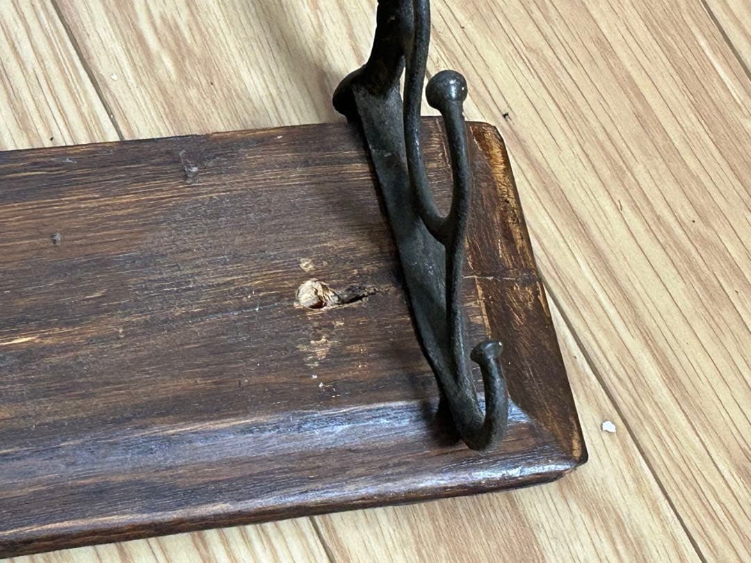 40s 50s ビンテージ アンティーク 6連 ウォールフック シャビー