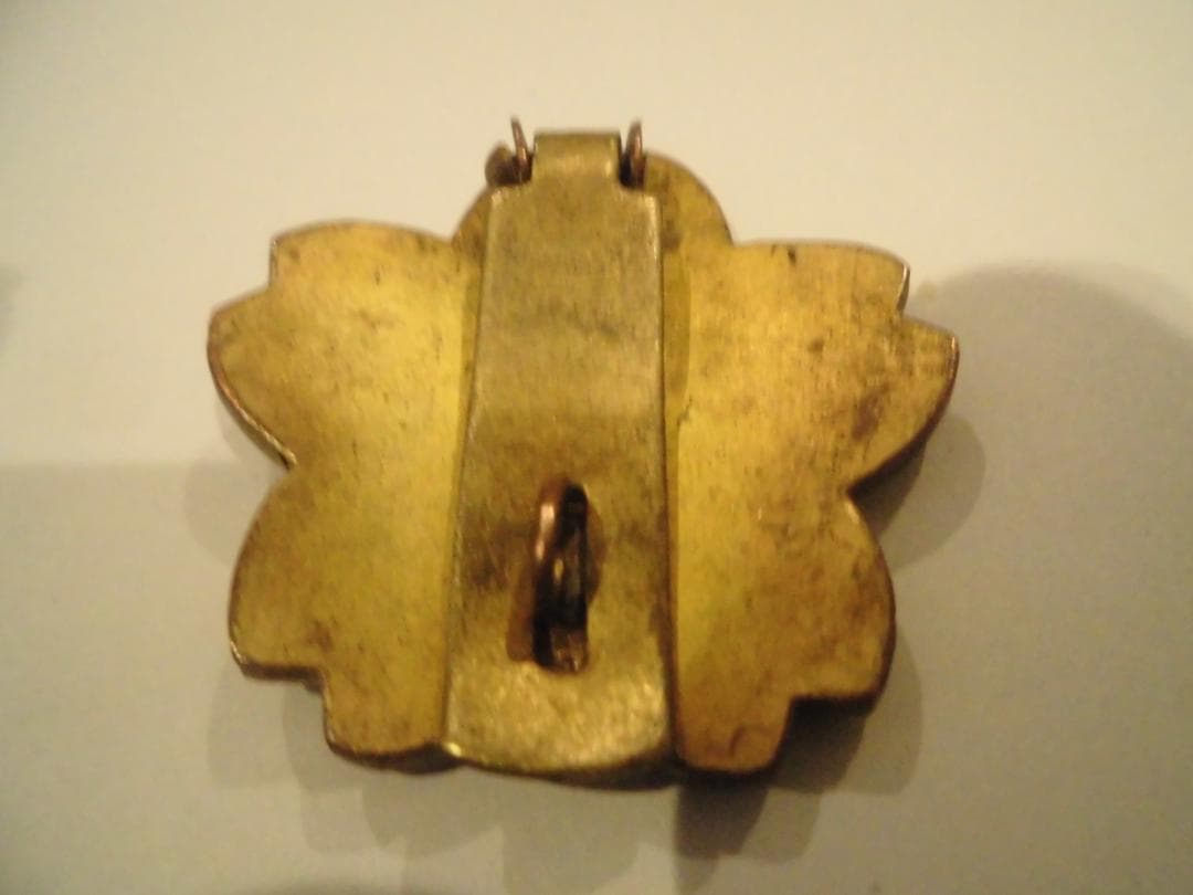 馬の頭部彫刻 花形装飾品 旧陸軍　馬術徽章