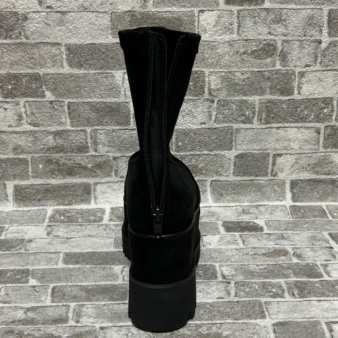 MURUA ムルーア プラットフォームスエードブーツ　バックジップ　22.5cm