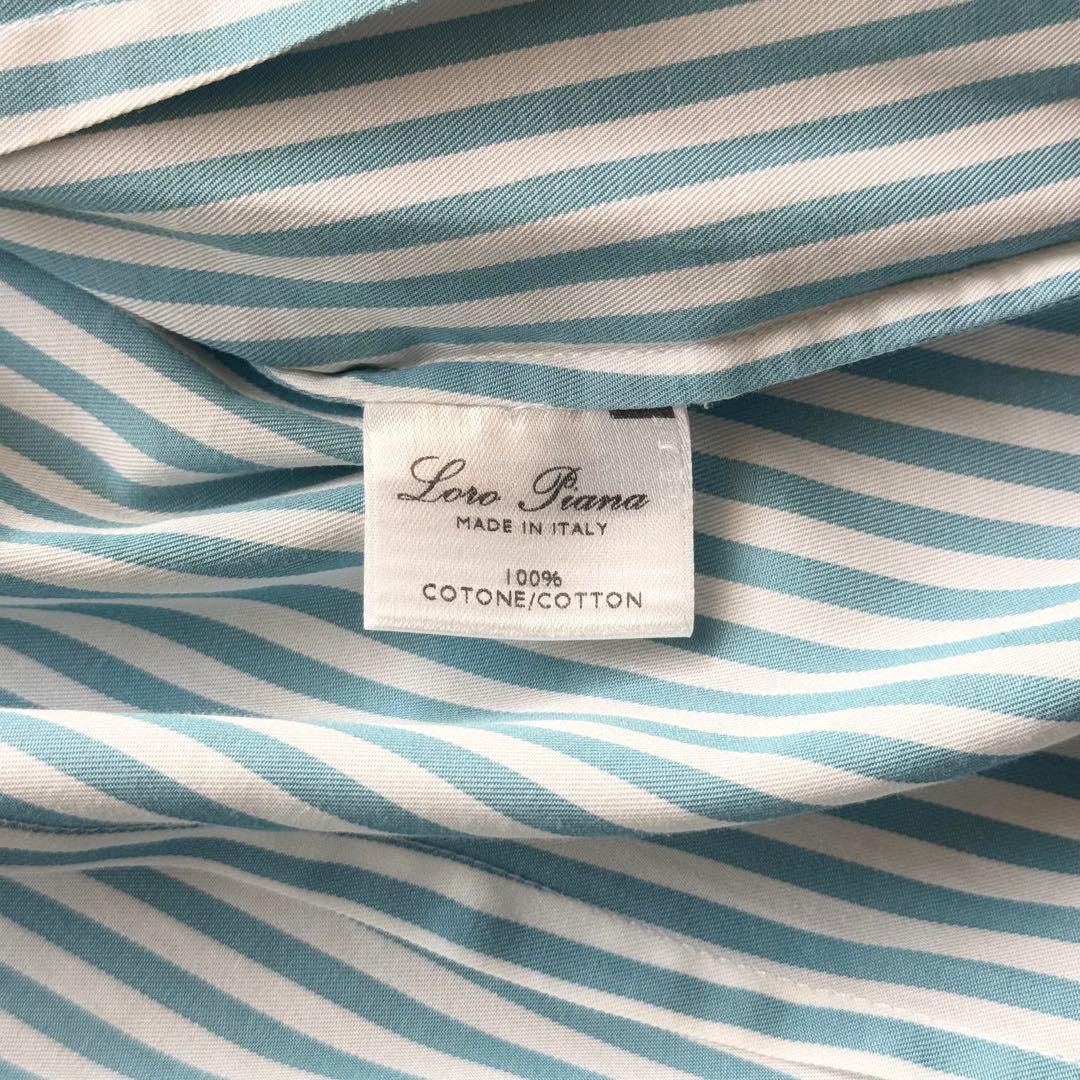 ロロピアーナ Loro Pianaストライプ 長袖シャツ ブラウス イタリア製