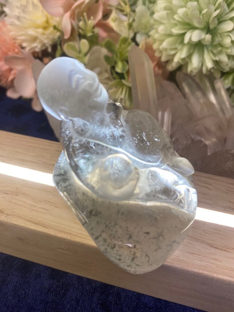 七福神の天然石 布袋様　縁起物　置物 クリスタル ガーデン共生