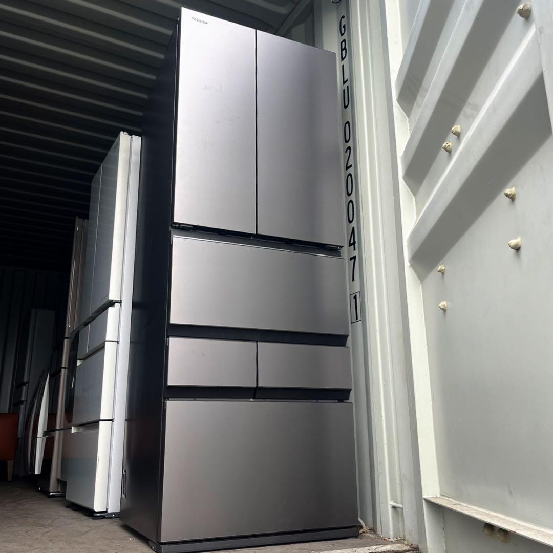 取付無料！東芝ベジータ チルドルーム搭載高性能スタイリッシュ6ドア冷蔵庫！洗濯機