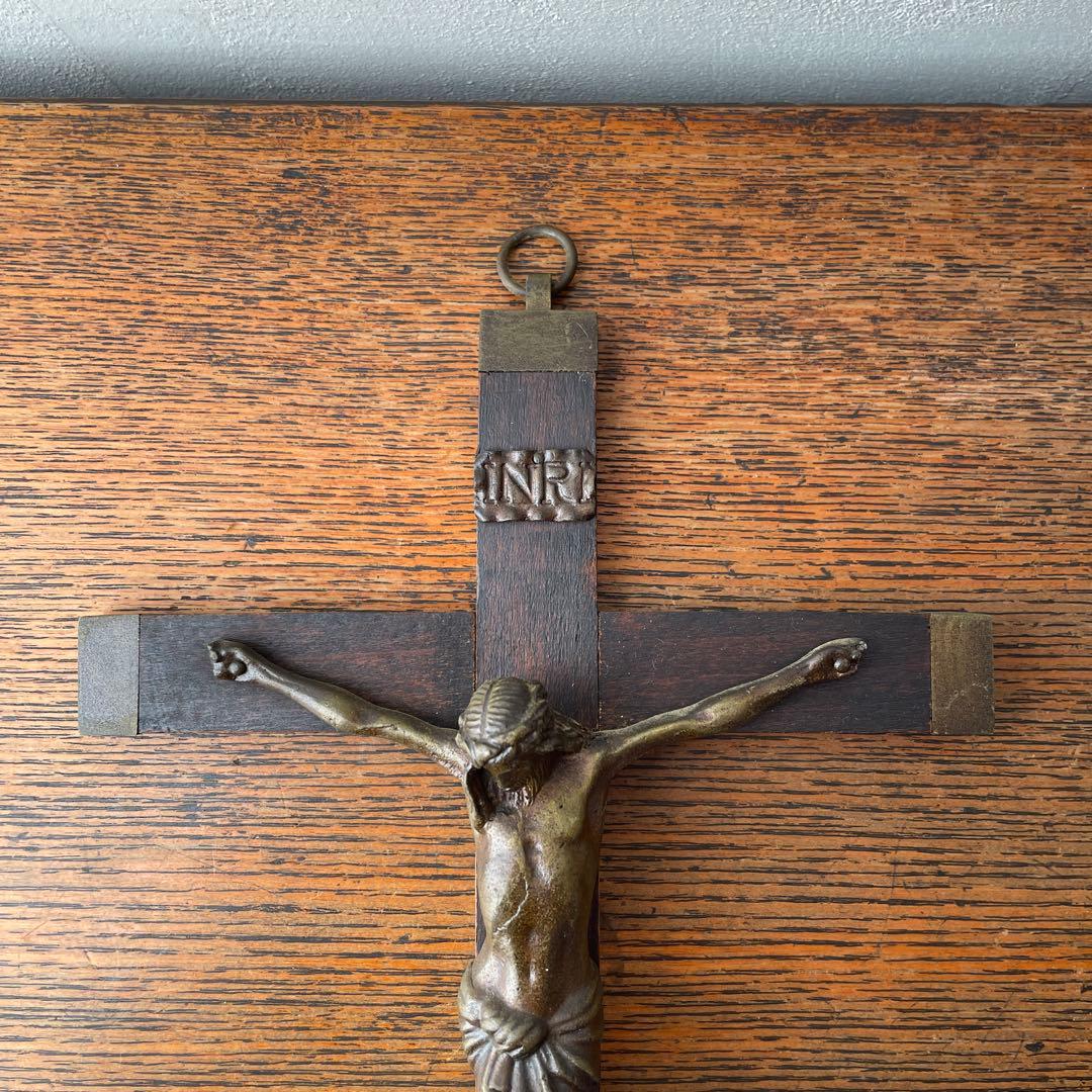 木製　十字架 イエス像　ヴィンテージ
