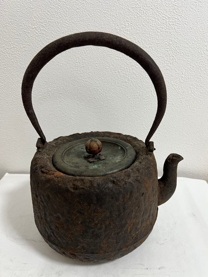 時代物 龍文堂 安之介 小振 鉄瓶 急須 水漏れなし 茶道具 骨董品