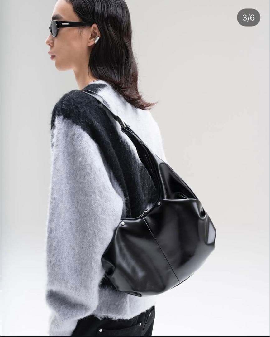 Jent Louis ブラック ショルダーバッグ