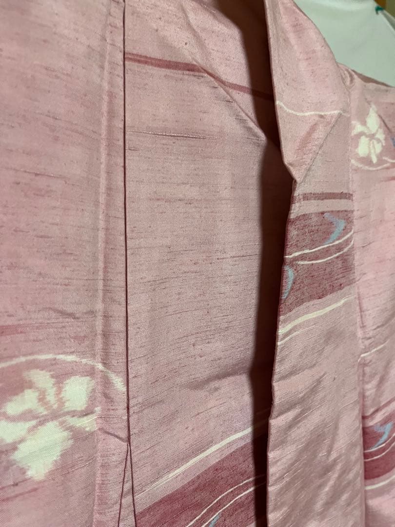 【逸品】⭐️新潟県伝統工芸品⭐️【十日町紬】⭐️手引真綿⭐️草木染⭐️紬⭐️着物