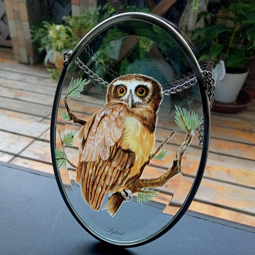 ライフォード社ステンドグラス ふくろう 梟フクロウ /グラスマスターズ トロント