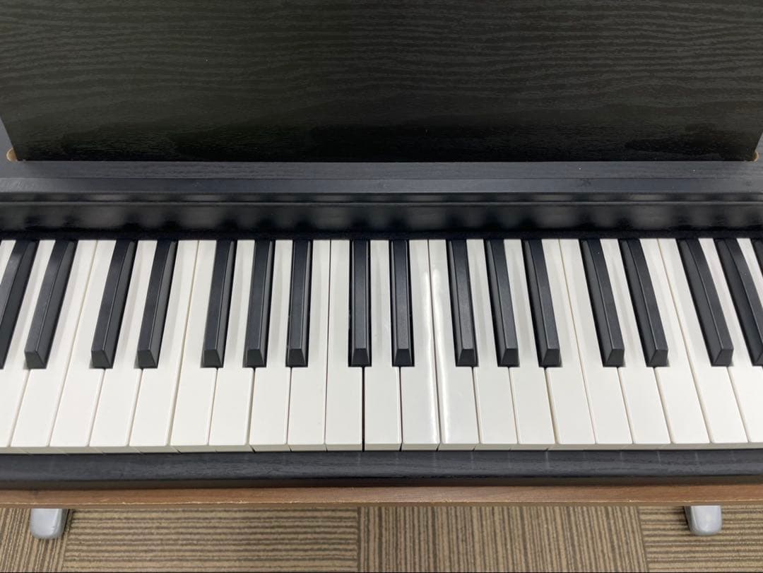 電子ピアノ88鍵盤　給電タイプ　木目調ボディ　ブラック