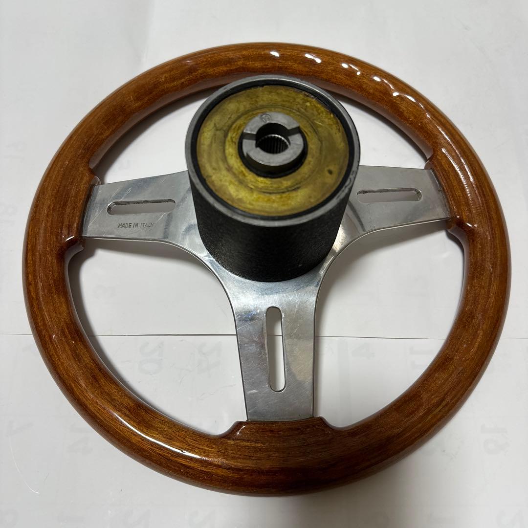 5050【プロフ必読】 　oba ステアリング　ホイール ウッド　旧車