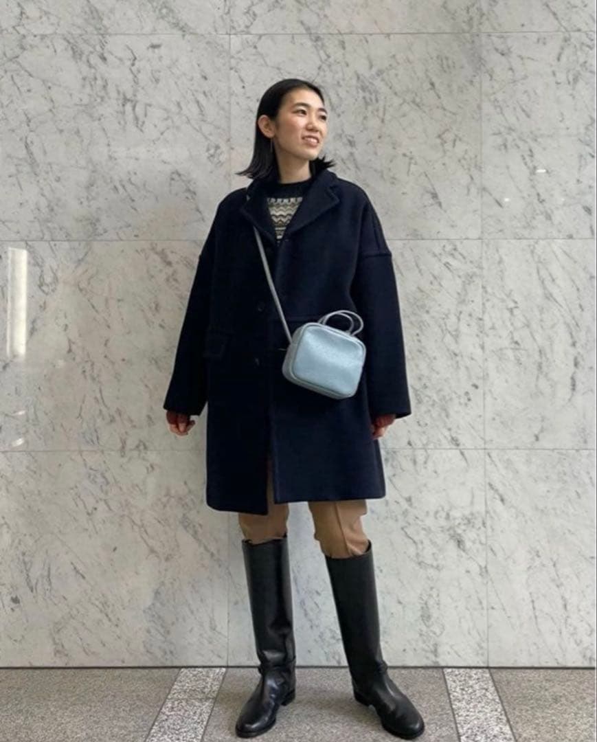 MCPHEE TOMORROWLAND オーバーサイズウールコート ネイビー36