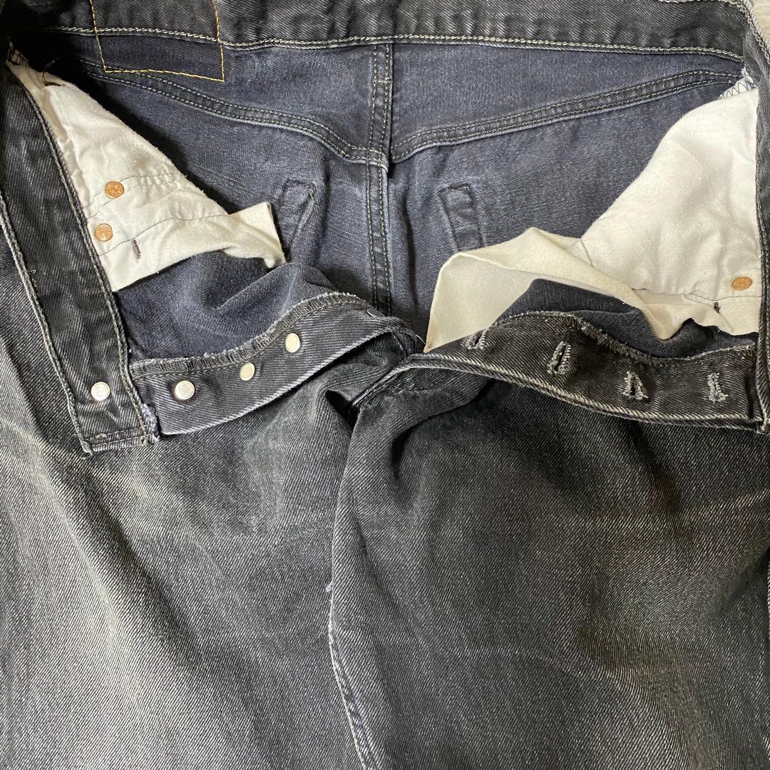 ギ*隊様 90'sUSA製リーバイス 501 ストレート ブラックデニム ジーン