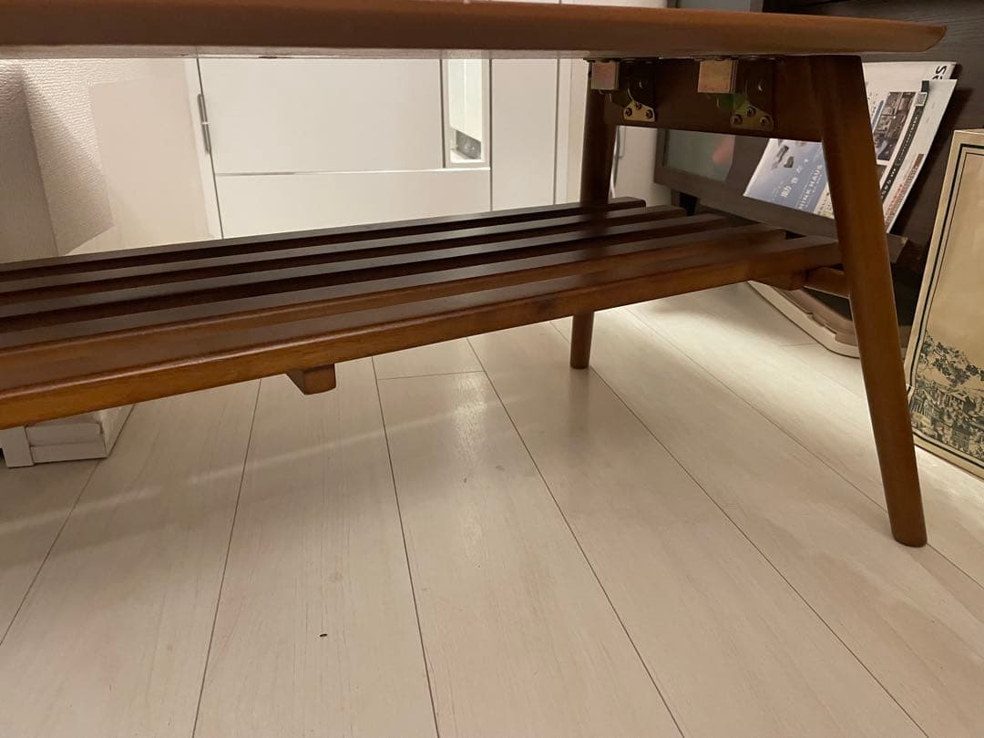 ブラウン楕円形センターテーブル