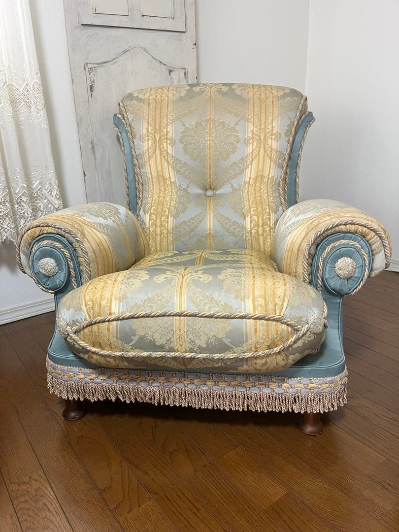 maron❣️ロココ調家具 2Pエレガント 右 1人掛ソファー アームチェア