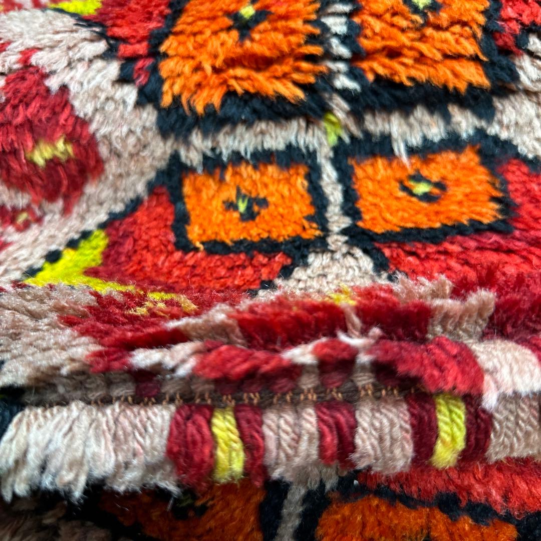 183cmx135cmモロッコ絨毯ふわふわファインウールヴィンテージ ラグ