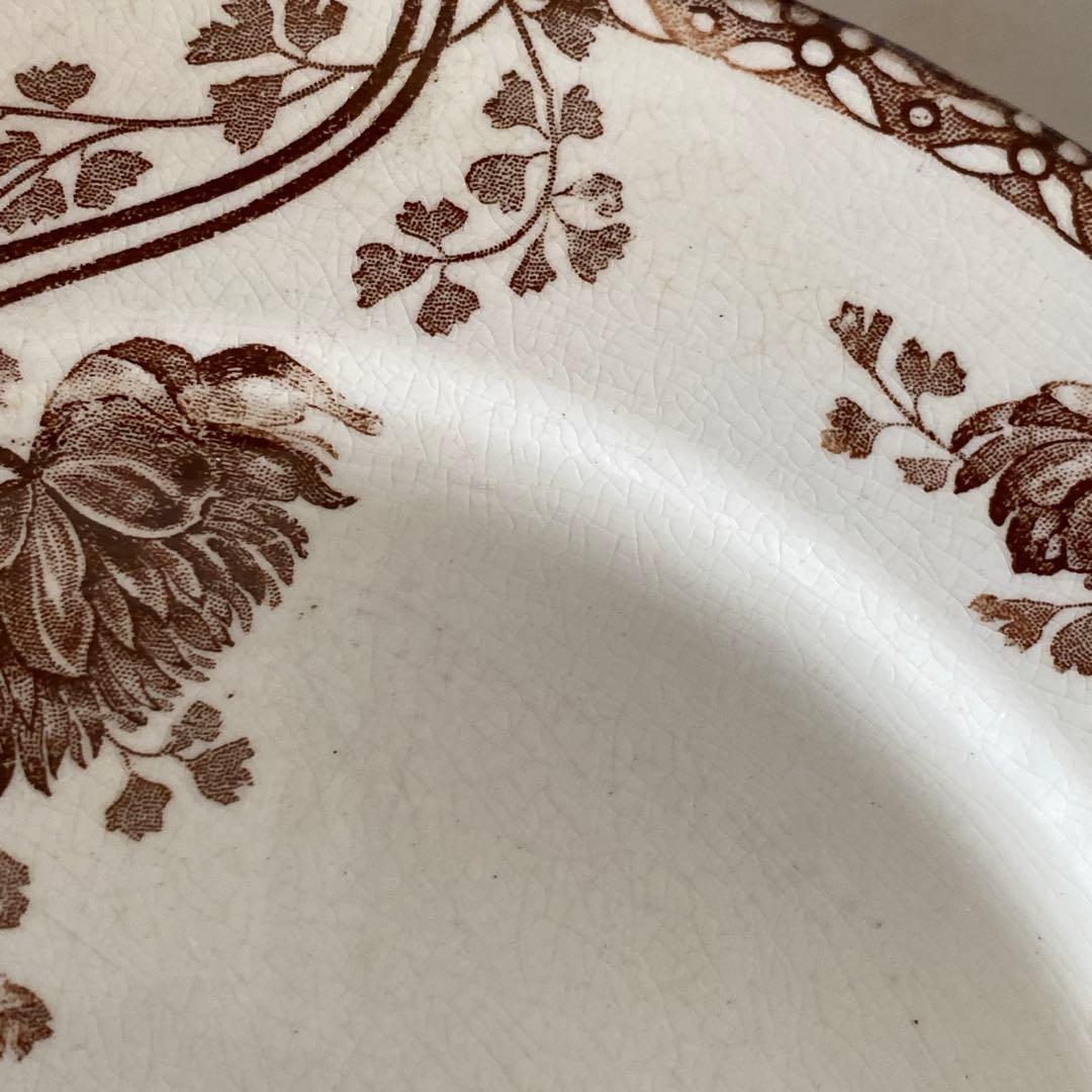 U&C sarreguemines ROYAT茶色　プレート