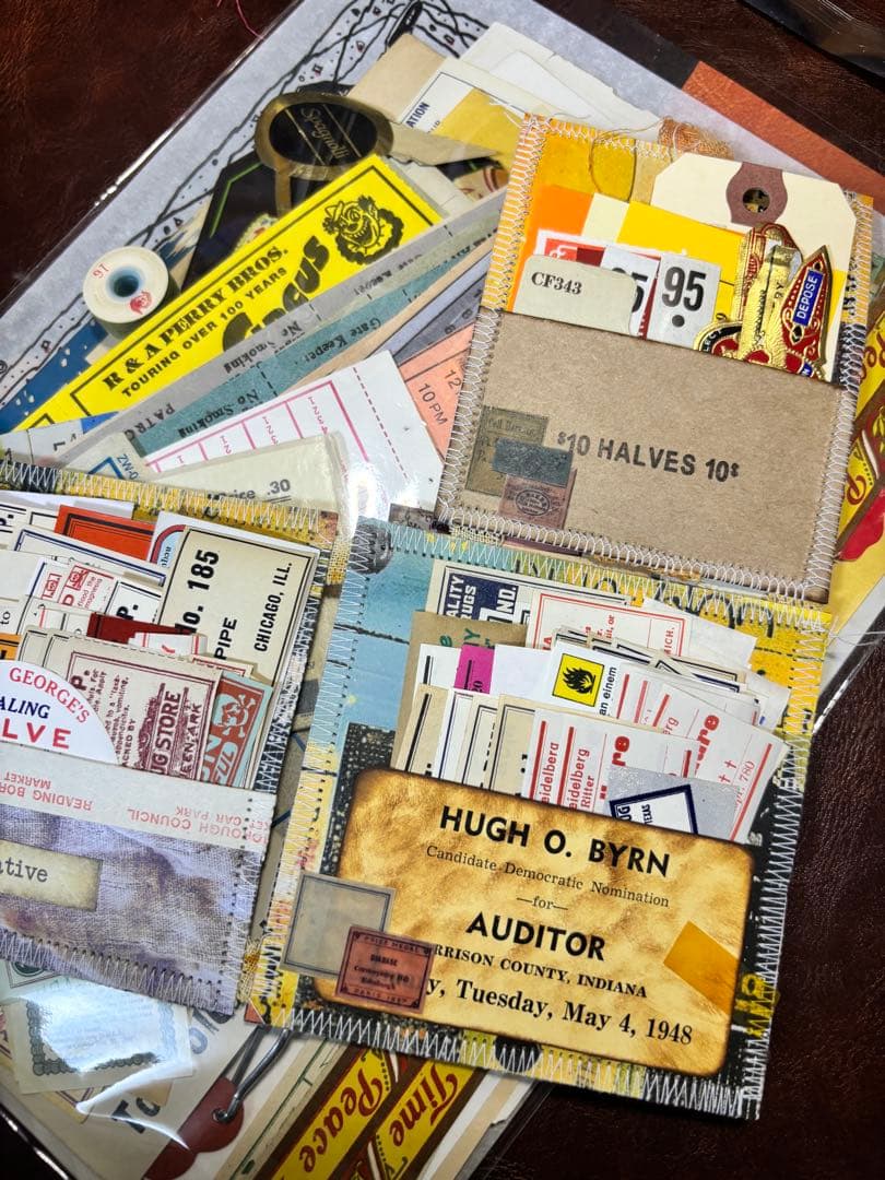 ❶ビンテージ紙モノset アソート 蚤の市 ジャンクジャーナル