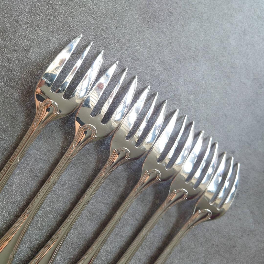 美品 クリストフル リュバン ケーキフォーク 6点