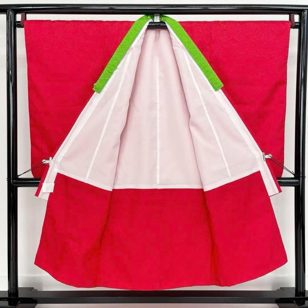 【着物と帯 時流】O105ys◆七五三 3才女の子着物&被布コート+長襦袢◆美品