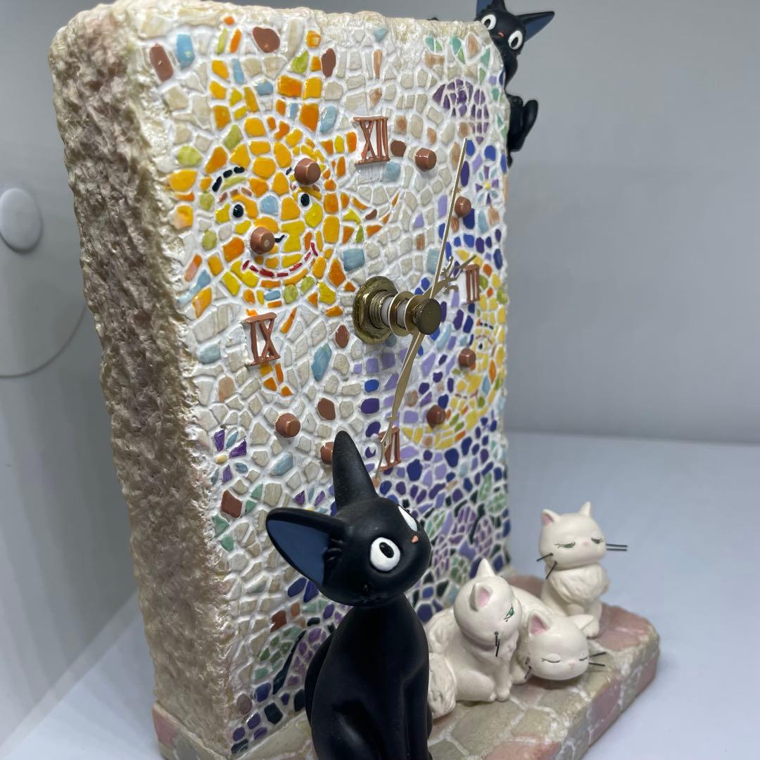 【廃盤】魔女の宅急便 ジジ モザイクアート ジオラマ置時計 ベネリック製 ジブリ